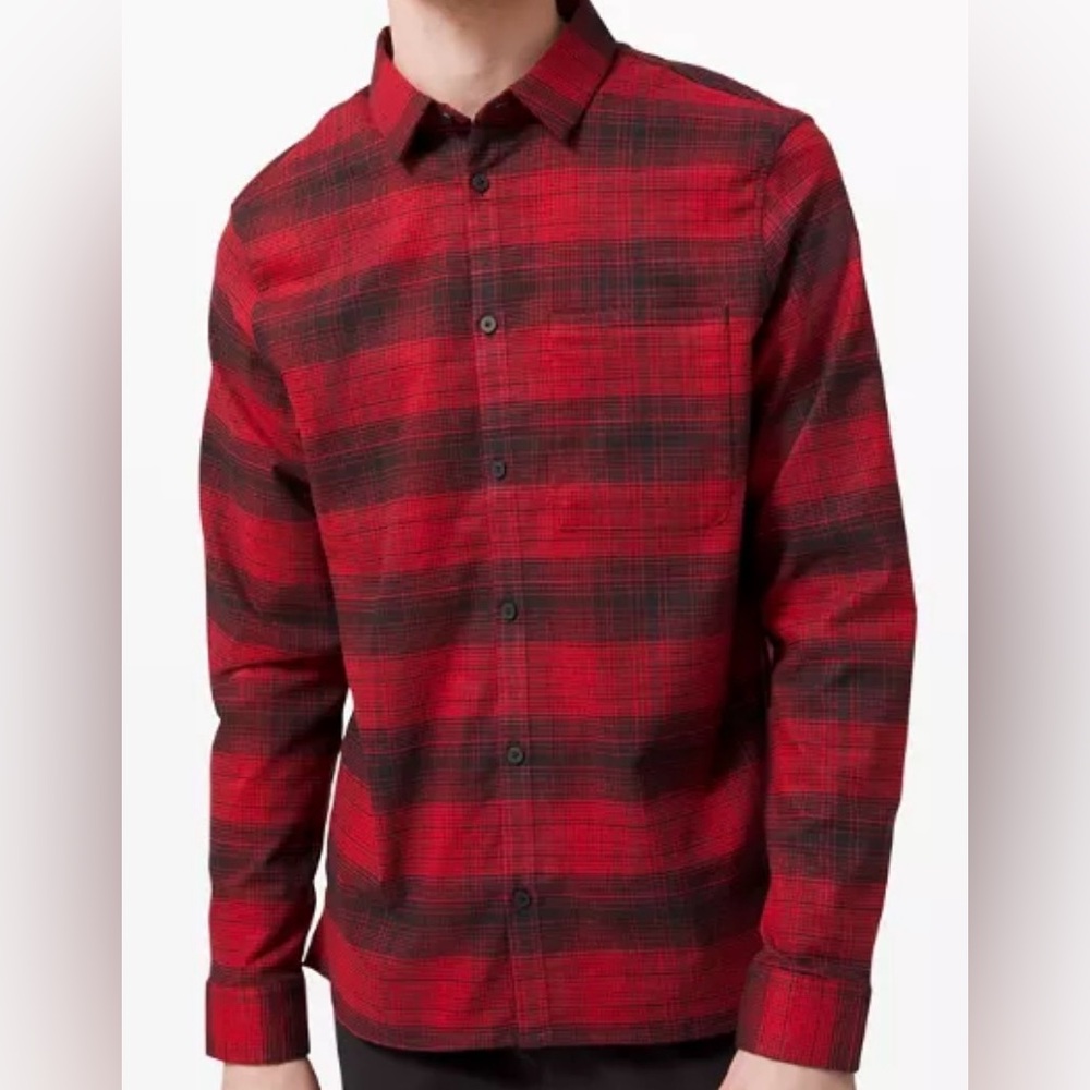 LULULEMON Men’s Masons Peak Flannel Long Sleeve - Medium. LIKE NEW CONDITION.